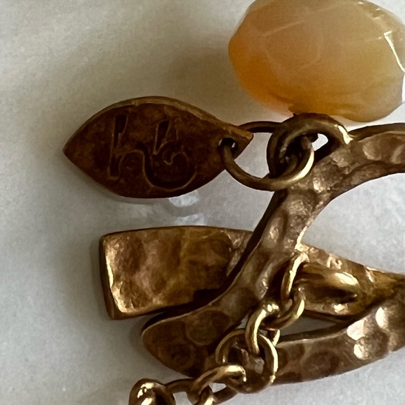 HEATHER BENJAMIN brown agate and amber stone - Picture 4 of 6